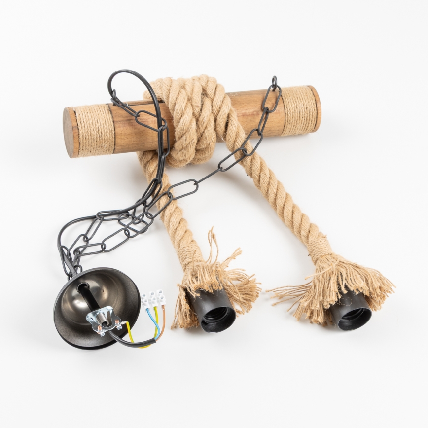 Brilagi - Kattokruunu ketjussa KOS 2xE27/60W/230V pyökki