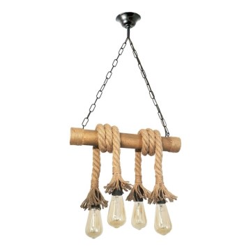 Brilagi - Kattokruunu ketjussa KOS 4xE27/60W/230V pyökki