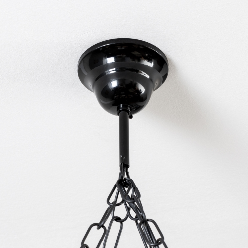 Brilagi - Kattokruunu ketjussa QUEEN 4xE14/40W/230V pyökki/saksanpähkinä