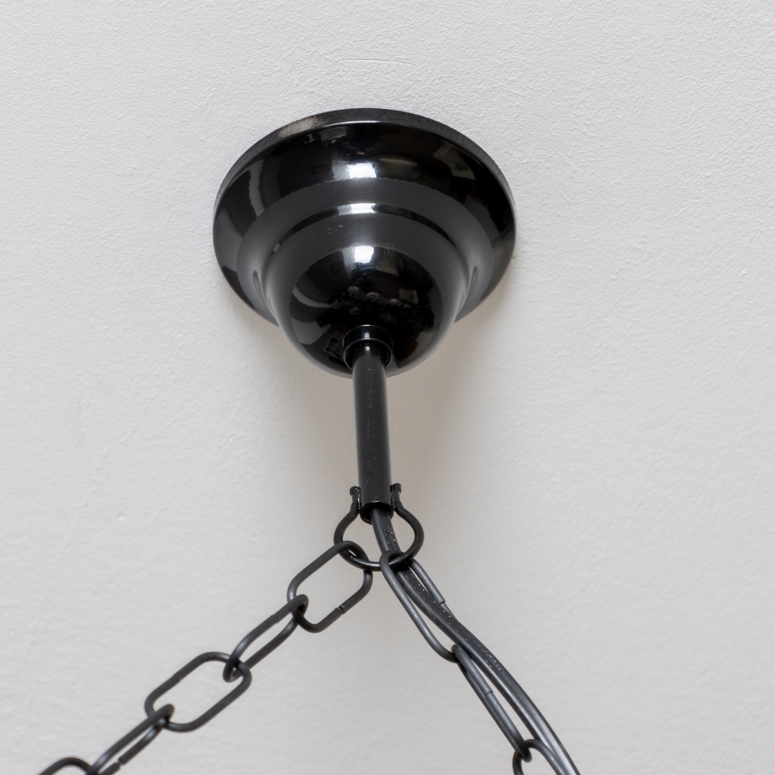 Brilagi - Kattokruunu ketjussa QUEEN 6xE14/40W/230V pyökki/saksanpähkinä