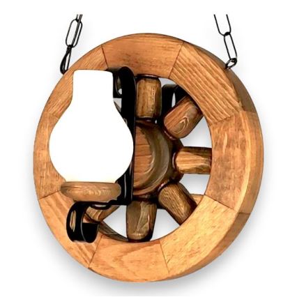 Brilagi - Kattokruunu ketjussa ROATA 2xE14/40W/230V pyökki