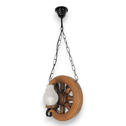 Brilagi - Kattokruunu ketjussa ROATA 2xE14/40W/230V pyökki/saksanpähkinä