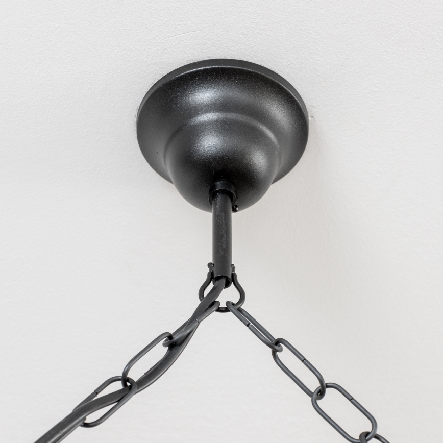 Brilagi - Kattokruunu ketjussa RUSTIC 6xE14/40W/230V pyökki/saksanpähkinä