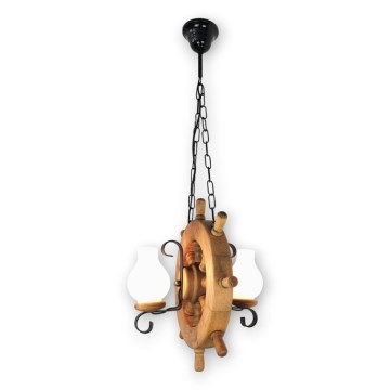 Brilagi - Kattokruunu ketjussa TIMONA 2xE14/40W/230V pyökki