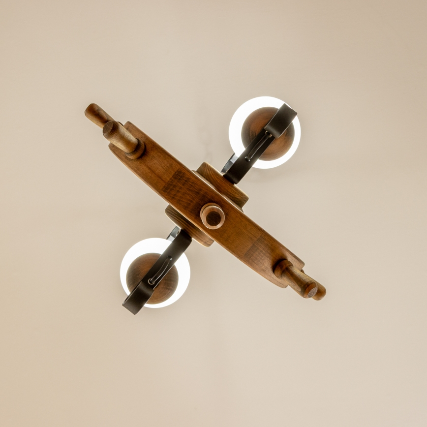 Brilagi - Kattokruunu ketjussa TIMONA 2xE14/40W/230V pyökki