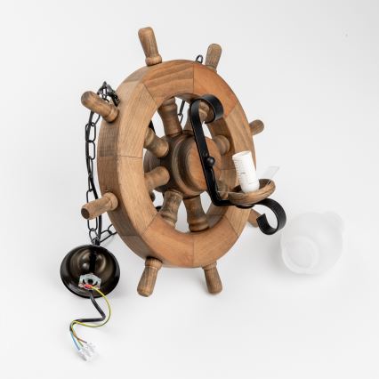 Brilagi - Kattokruunu ketjussa TIMONA 2xE14/40W/230V pyökki