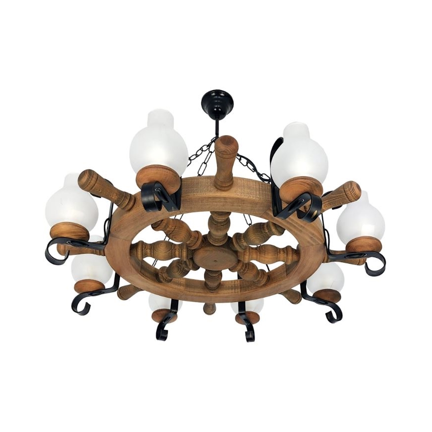 Brilagi - Kattokruunu ketjussa TIMONA 8xE14/40W/230V pyökki