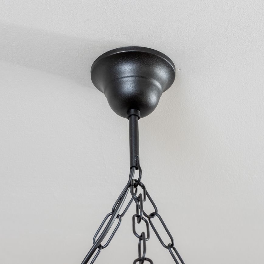 Brilagi - Kattokruunu ROATA ketjulla 5xE14/40W/230V, halkaisija 50 cm, pyökki/pähkinä