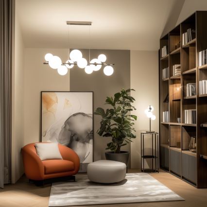 Brilagi - Kattokruunun, seinävalaisimen ja lampun vaihtolasi MISTEL, MILLA halkaisija 15 cm valkoinen