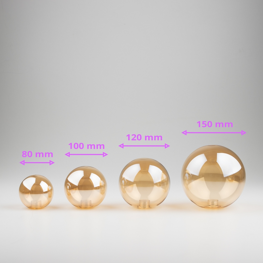 Brilagi - Kattokruunun, seinävalaisimen ja lampun vaihtolasi MISTEL, MILLA halkaisija 8 cm kulta