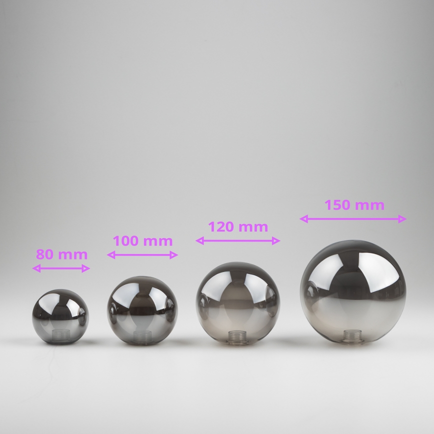 Brilagi - Kattokruunun, seinävalaisimen ja lampun vaihtolasi MISTEL, MILLA halkaisija 8 cm savuinen