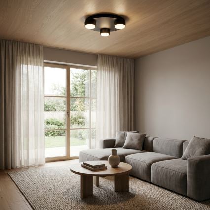 Brilagi - Kattovalaisin 3xGX53/12W/230V, Ø 30 cm, musta