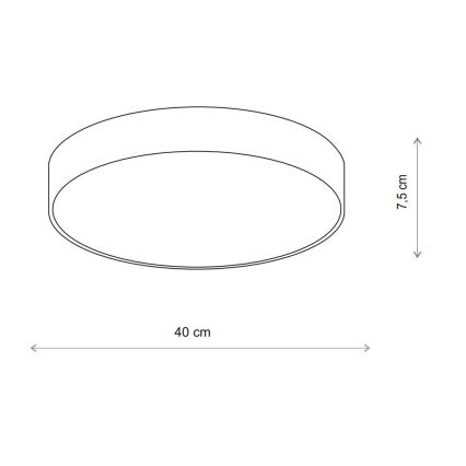 Brilagi - Kattovalaisin anturilla CLARE 3xE27/24W/230V halkaisija 40 cm beige