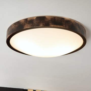 Brilagi - Kattovalaisin CARVALHO SLIM SMOKEY 2xE27/60W/230V tammi, halkaisija 37,5 cm