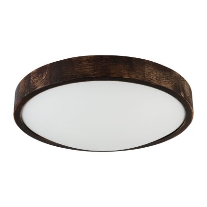 Brilagi - Kattovalaisin CARVALHO SLIM SMOKEY 2xE27/60W/230V tammi, halkaisija 37,5 cm