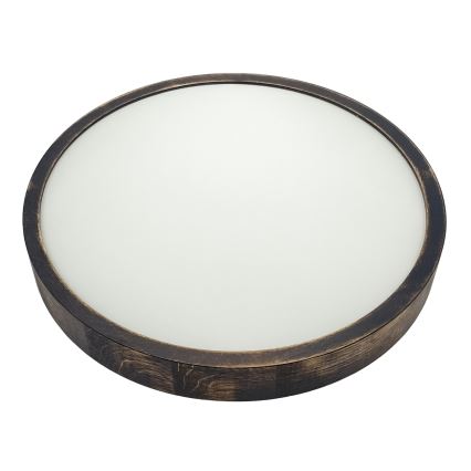 Brilagi - Kattovalaisin CARVALHO SLIM SMOKEY 2xE27/60W/230V tammi, halkaisija 37,5 cm
