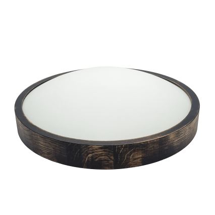 Brilagi - Kattovalaisin CARVALHO SLIM SMOKEY 2xE27/60W/230V tammi, halkaisija 37,5 cm