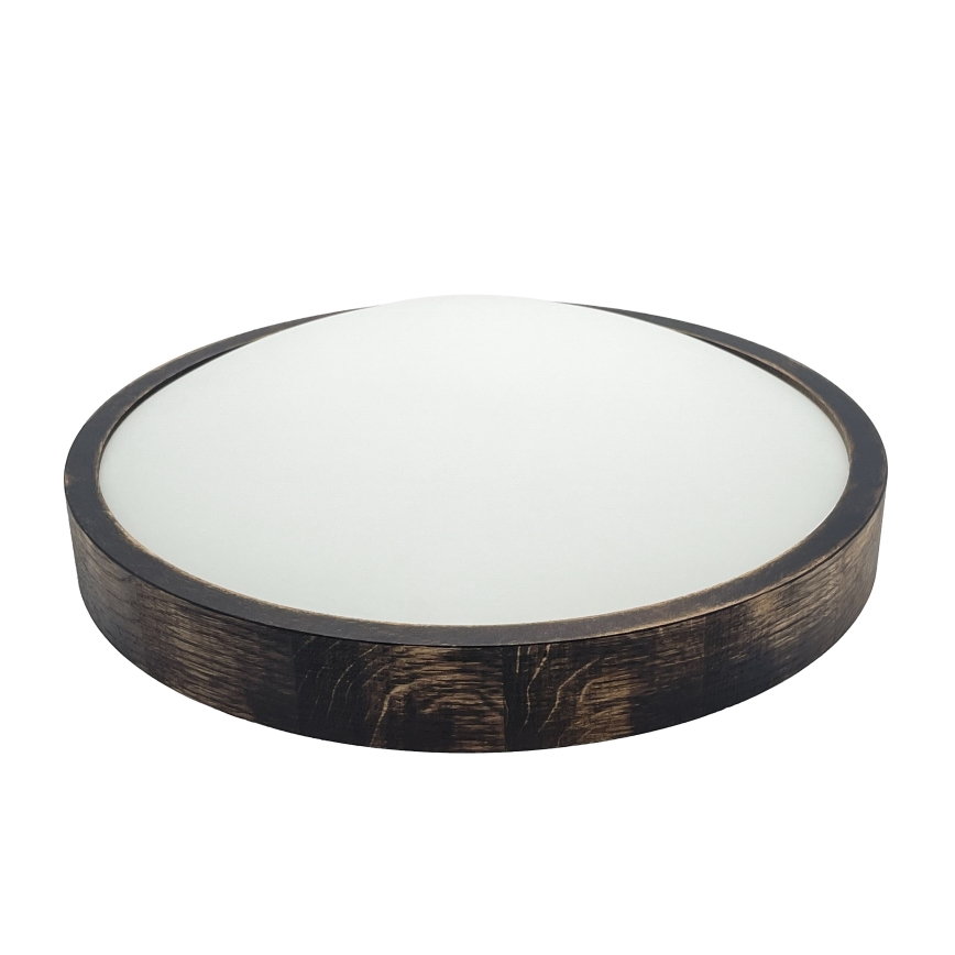 Brilagi - Kattovalaisin CARVALHO SLIM SMOKEY 2xE27/60W/230V tammi, halkaisija 37,5 cm