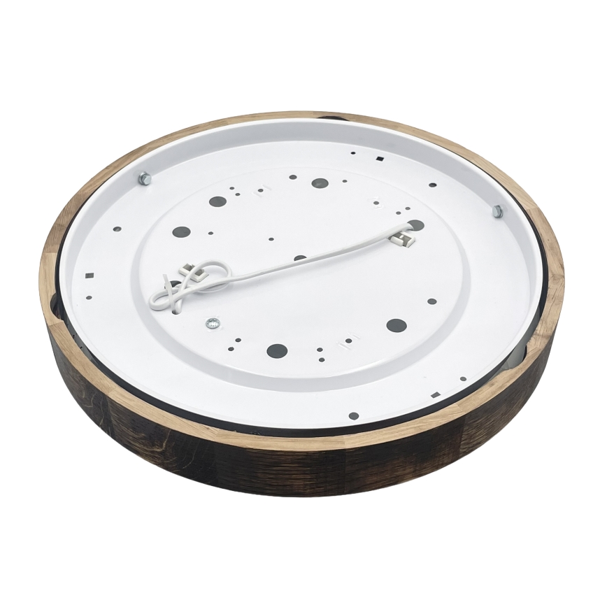 Brilagi - Kattovalaisin CARVALHO SLIM SMOKEY 2xE27/60W/230V tammi, halkaisija 37,5 cm