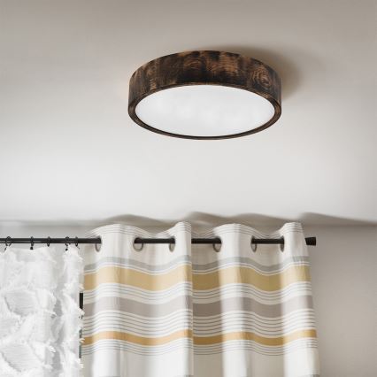 Brilagi - Kattovalaisin CARVALHO SMOKEY 2xE27/60W/230V tammi Ø 37,5 cm