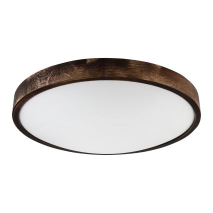 Brilagi - Kattovalaisin CARVALHO SMOKEY 3xE27/15W/230V tammi, halkaisija 47,5 cm