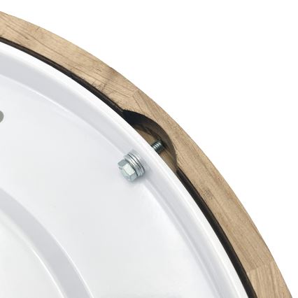 Brilagi - Kattovalaisin CARVALHO SMOKEY 3xE27/15W/230V tammi, halkaisija 47,5 cm