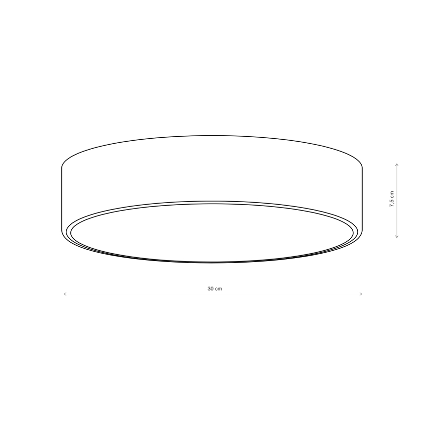 Brilagi - kattovalaisin CLARE 2xE27/24W/230V, halkaisija 30 cm, ruskea