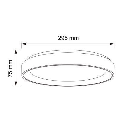 Brilagi - LED-kattovalaisin FLOCO LED/24W/230V halkaisija 30 cm puukuvio/musta
