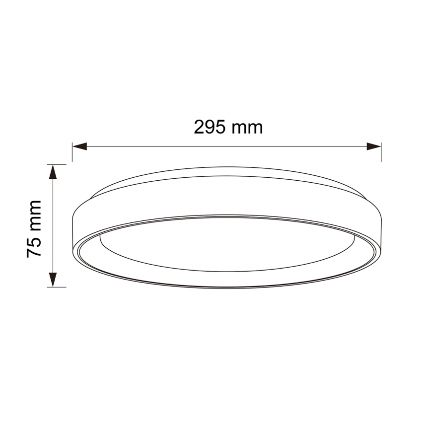 Brilagi - LED-kattovalaisin FLOCO LED/24W/230V halkaisija 30 cm puukuvio/musta