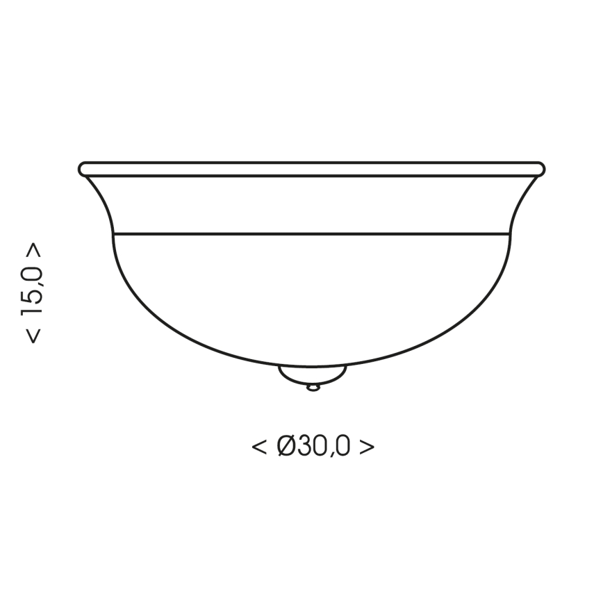 Brilagi - Kattovalaisin FRESCO, 2 x E27/40W/230V, Ø 30 cm, kultainen