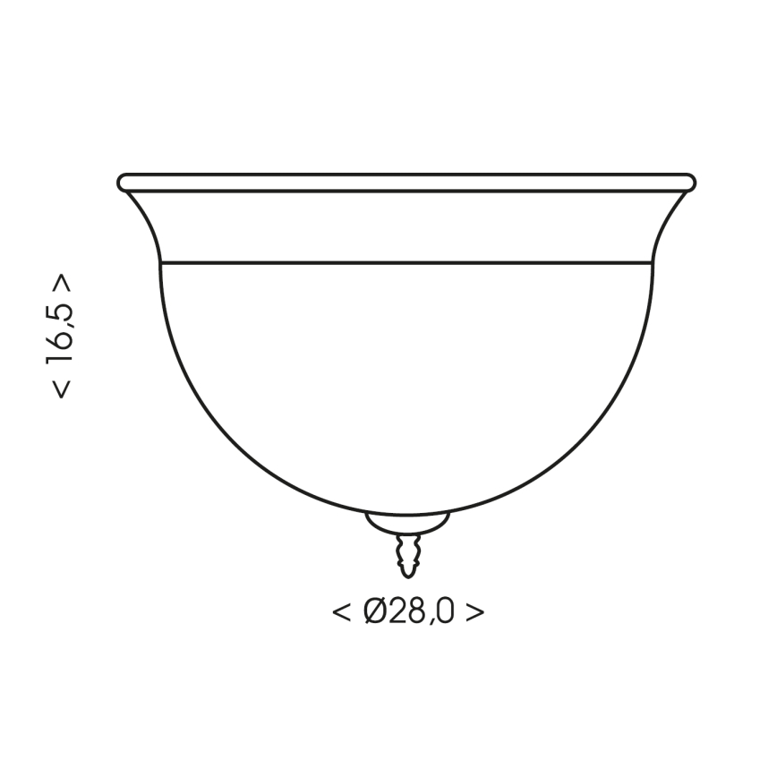 Brilagi - Kattovalaisin FRESCO 2xE27/40W/230V halkaisija 28 cm kiiltävä kromi