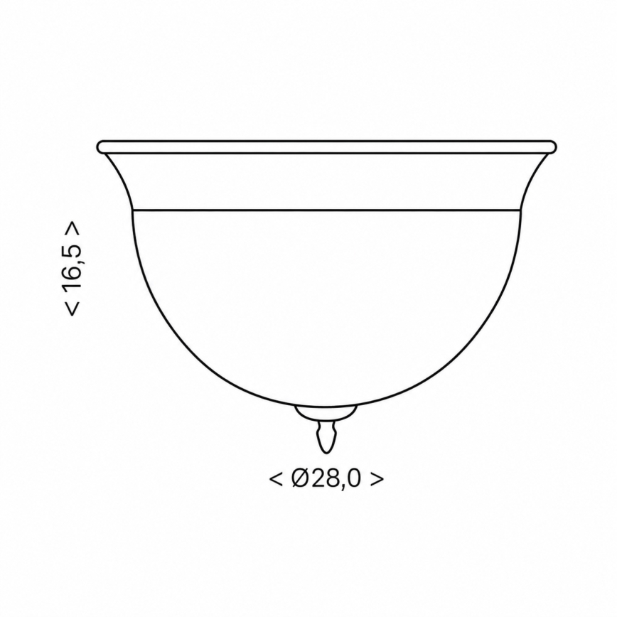 BRILAGI - Kattovalaisin FRESCO 2xE27/40W/230V, halkaisija 28 cm, kullanvärinen