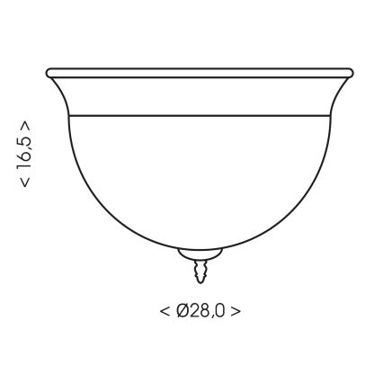 Brilagi - Kattovalaisin FRESCO 2xE27/40W/230V halkaisija 28 cm messinki