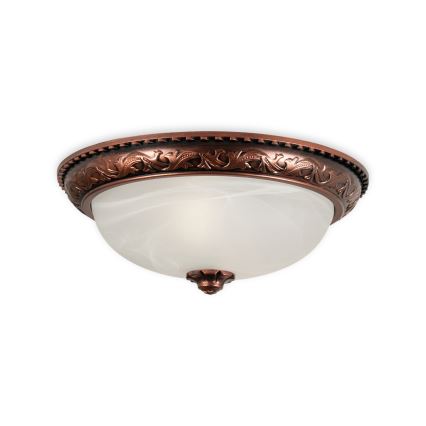 BRILAGI - Kattovalaisin FRESCO 2xE27/40W/230V halkaisija 30 cm, kuparinvärinen