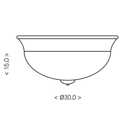 Brilagi - Kattovalaisin FRESCO 2xE27/40W/230V halkaisija 30 cm, kuparinvärinen