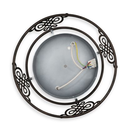 BRILAGI - Kattovalaisin FRESCO 2xE27/40W/230V, halkaisija 43 cm, ruskea