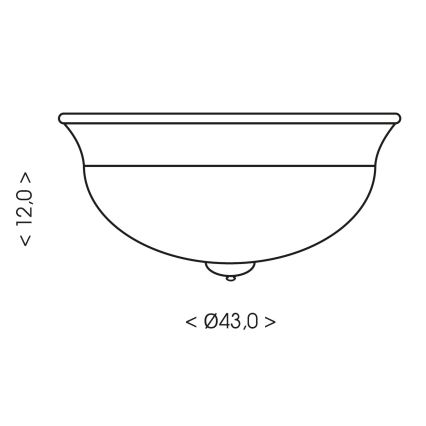 Brilagi - Kattovalaisin FRESCO 2xE27/40W/230V, halkaisija 43 cm, ruskea