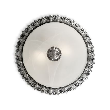 BRILAGI - Kattovalaisin FRESCO 2xE27/40W/230V Ø 30 cm hopeanvärinen