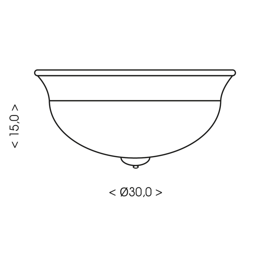 Brilagi - Kattovalaisin FRESCO 2xE27/40W/230V, Ø 30 cm, kultainen