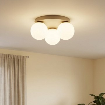 Brilagi - Kattovalaisin MILO ECRU 1xE27/60W/230V halkaisija 15 cm beige/kultainen