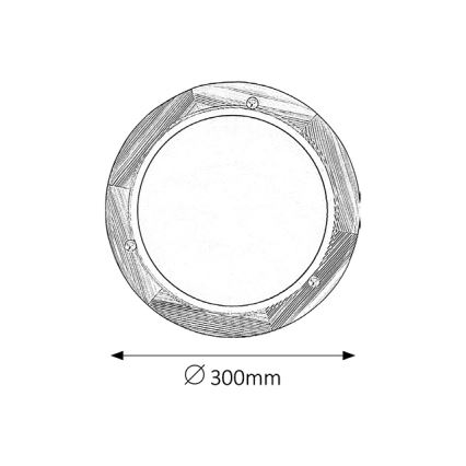 Brilagi - Kattovalaisin ORBIS 1xE27/60W/230V halkaisija 30 cm mänty