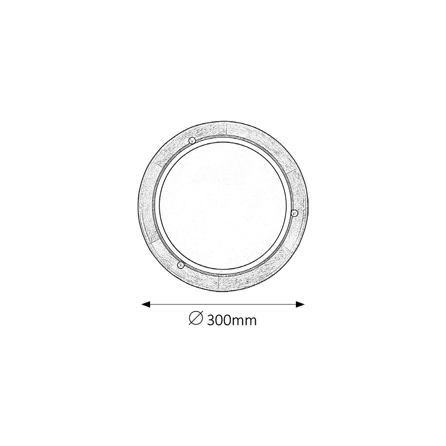 Brilagi - Kattovalaisin ORBIS, 1xE27/60W/230V, halkaisija 30 cm, mänty