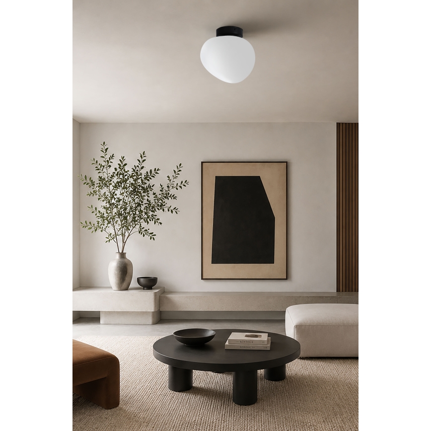 BRILAGI - Kattovalaisin PEBBLES 1xE27/40W/230V Ø 20 cm musta