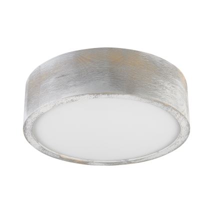 Brilagi - Kattovalaisin PINO 1xE27/15W/230V mänty/hopeanvärinen halkaisija 27,5 cm