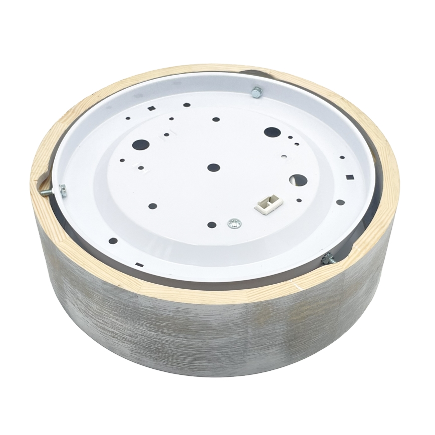 Brilagi - Kattovalaisin PINO 1xE27/15W/230V mänty/hopeanvärinen halkaisija 27,5 cm