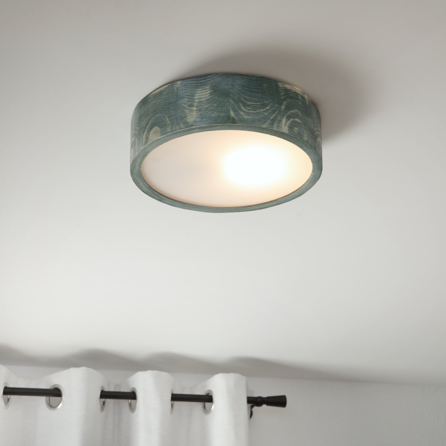 Brilagi - Kattovalaisin PINO 1xE27/15W/230V mänty/vihreä, halkaisija 27,5 cm