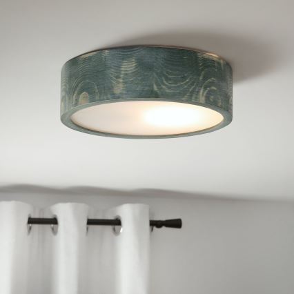 Brilagi - Kattovalaisin PINO 1xE27/15W/230V mänty/vihreä, halkaisija 27,5 cm