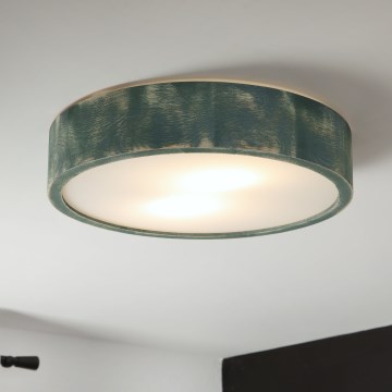 Brilagi - Kattovalaisin PINO 2xE27/15W/230V mänty/vihreä, halkaisija 37,5 cm