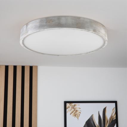 Brilagi - Kattovalaisin PINO 3xE27/15W/230V mänty/hopea, halkaisija 47,5 cm