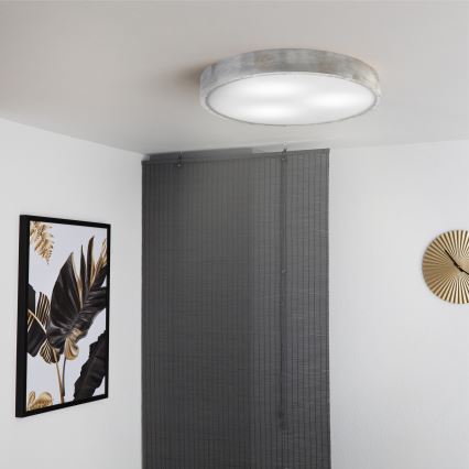 Brilagi - Kattovalaisin PINO 3xE27/15W/230V mänty/hopea, halkaisija 47,5 cm